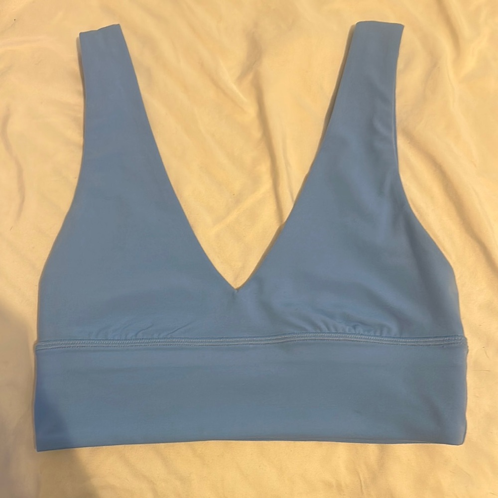 Lululemon Blue V-Neck Sports Bra Intimates